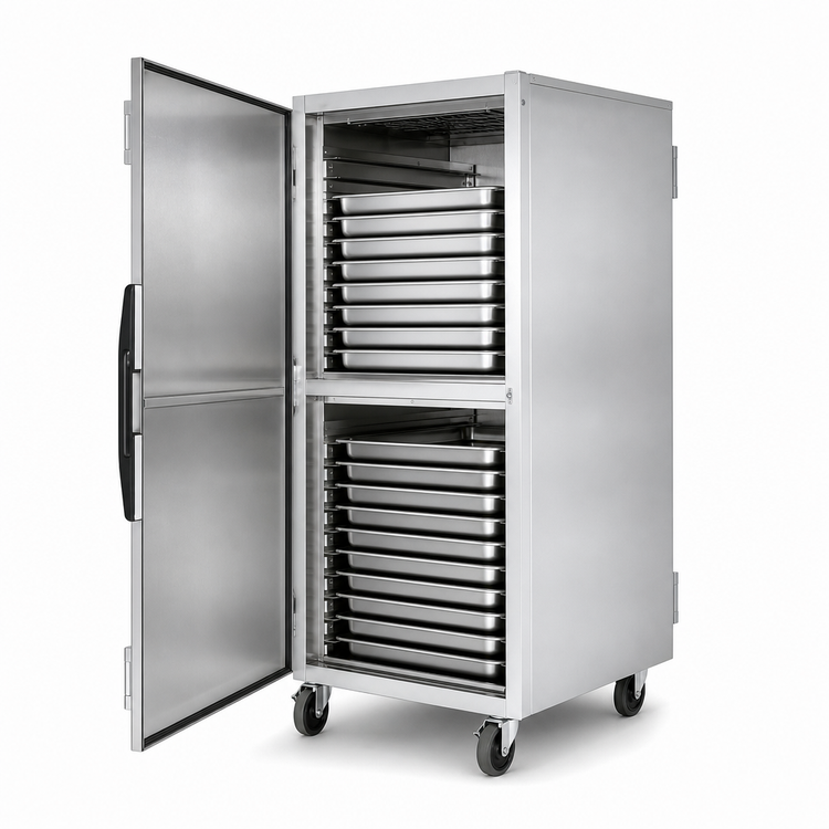 Product image #4 for Vulcan Quick Ship Institutional Series Mobile Heated Holding/Transport Cabinet, 18 Full-Size Sheet Pan Capacity, Stainless Steel