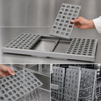 Thumbnail image #3 for Fermod Fermostock 64262-R1 52 Inch x 14 Inch Horizontal Vented Modular Shelf with Removable Polymer Inserts