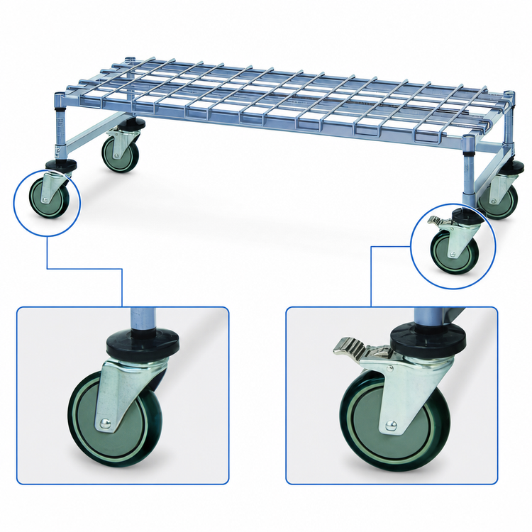 Product image #3 for Quantum Mobile Wire Dunnage Platform Rack, 36 x 24 x 12 Inches, Gray Epoxy