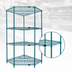 Thumbnail image #3 for Quantum 36 Inch Wide x 18 Inch Deep Green Epoxy 5-Sided Wire Shelving Starter Kit