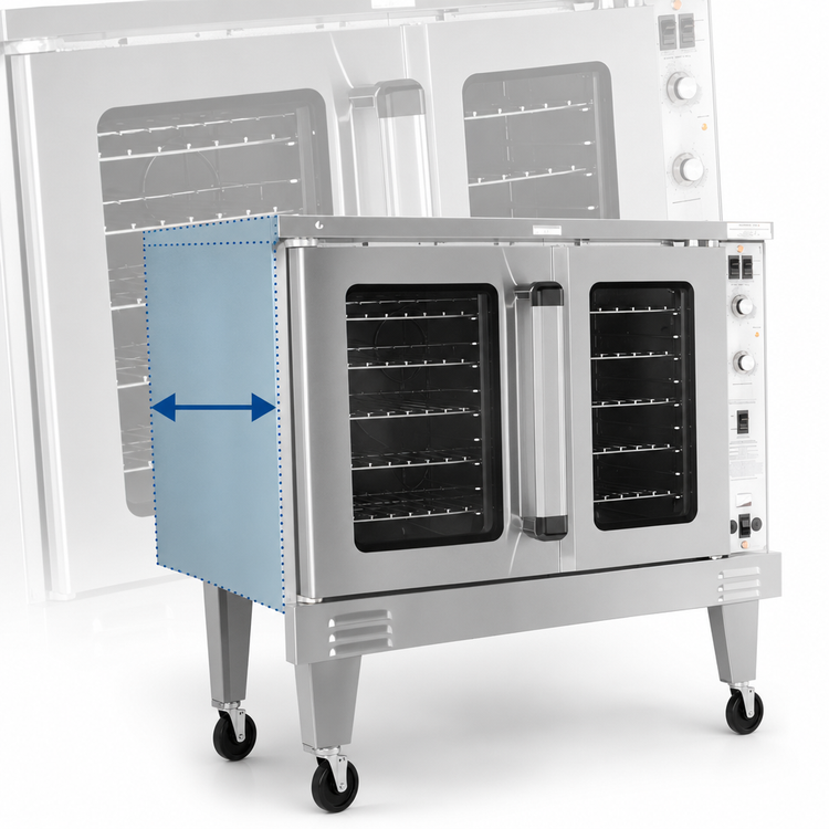 Product image #3 for Southbend Platinum Single Deck Gas Convection Oven, Bakery Depth, 5-Pan Capacity, 50,000 BTU, Standard Controls, Independent Doors