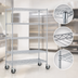 Thumbnail image #3 for EAGLEbrite 4-Tier 60 In. x 24 In. Wire Shelving Dolly Truck with Zinc Finish and Swivel/Brake Casters