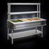 Thumbnail image #3 for Eagle Group 3-Well Natural Gas Water Bath Hot Food Table with Flex-Master Overshelves and Open Base