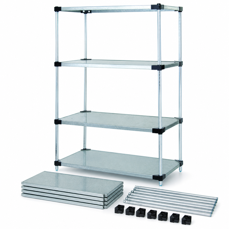 Product image #3 for Quantum 54 x 24 x 54-Inch Stationary Solid Shelving Starter Kit with 4 Shelves