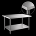 Thumbnail image #3 for Steel Works Stainless 24 x 72-Inch Stainless Steel Work Table with Undershelf