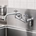 Thumbnail image #3 for Big-Flo Wall Mount Kettle and Pot Sink Mixing Faucet with 12-Inch Swing Nozzle