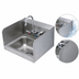 Thumbnail image #3 for T&S Brass Wall-Mounted Stainless Steel Hand Wash Sink with Side Splash Shields and 4