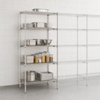 Thumbnail image #3 for Metro Super Erecta 5N317C Stationary Starter Wire Shelving Unit, 24"W x 18"D x 74"H, 5 Shelves, Chrome Finish