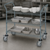 Thumbnail image #3 for Quantum 36 x 21-Inch 3-Shelf Wire Utility Bus Cart with U-Shaped Handles, Gray Epoxy Finish