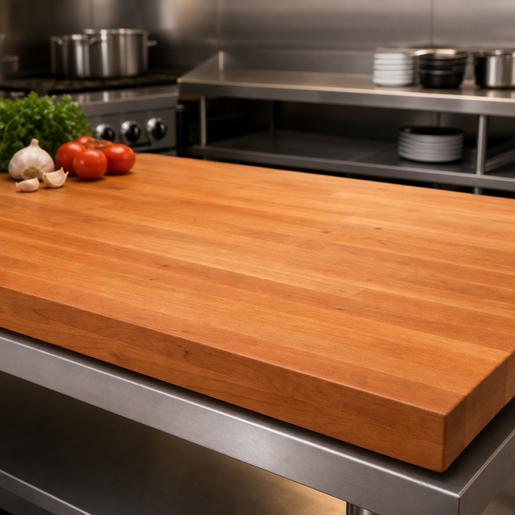 Product image #3 for Boos Block American Cherry Edge Grain Kitchen Countertop, 96 in. x 42 in. x 1-1/2 in., Oil Finish