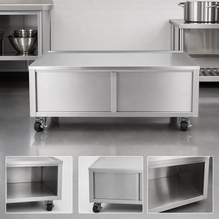 Product image #4 for Enclosed Stainless Steel Equipment Stand Cabinet with Casters, 36-Inch Wide x 30-Inch Deep x 24-Inch High