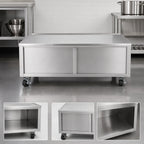 Thumbnail image #4 for Klinger's Trading ES-CABINET3036 Enclosed Stainless Steel Equipment Stand Cabinet with Casters, Marine Edge, 36W x 30D x 24H