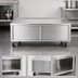 Thumbnail image #4 for Enclosed Stainless Steel Equipment Stand Cabinet with Casters, 36-Inch Wide x 30-Inch Deep x 24-Inch High