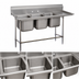 Thumbnail image #3 for Advance Tabco Regaline Freestanding 3-Compartment Sink with Right-Hand Drainboard, 94-3/8 Inches Long