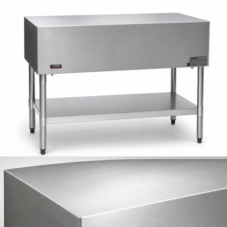 Product image #3 for Eagle Group Stainless Steel Solid-Top Utility Serving Counter, 63-1/2 Inch Wide, Open Base