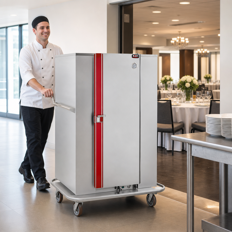 Product image #3 for Classic Carter Mobile Insulated Single-Door Banquet Cabinet for 144 Covered Plates