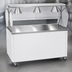 Thumbnail image #3 for Vollrath 2-Series Affordable Portable 46-Inch White Utility Station with Buffet Breath Guard, Sliding-Door Storage and Casters