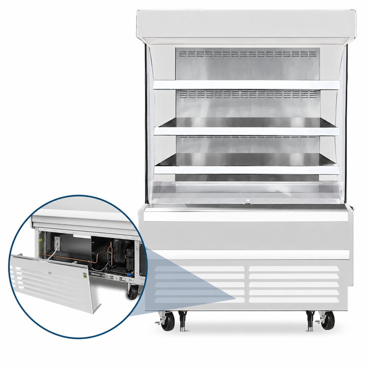 Product image #3 for Everest Refrigeration 48-Inch Vertical Open Air Merchandiser, 12.2 Cu. Ft., White, 28-Inch Deep