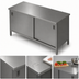 Thumbnail image #3 for John Boos 48-Inch x 24-Inch 16-Gauge 300-Series Stainless Steel Enclosed Work Table with Sliding Doors