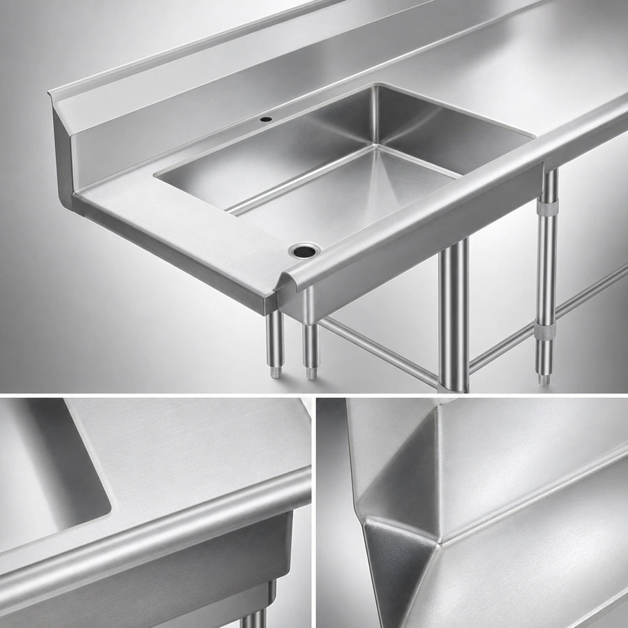 16-Gauge 304 Stainless Steel Top