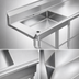 Thumbnail image #3 for 92-Inch Right-to-Left Soiled Dishtable with 20 x 20 Pre-Rinse Sink and 9-Inch Backsplash