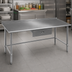 Thumbnail image #3 for Eagle Group Budget Series 48-Inch x 30-Inch Stainless Steel Work Table with 1-1/2-Inch Rear Up-Turn