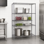 Thumbnail image #3 for Metro Super Erecta SE-213074K4-S-4 30"W x 21"D x 74"H Wire Shelving Starter Unit, 4 Shelves, Gray Epoxy-Coated Finish