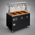Thumbnail image #3 for Vollrath 2-Series 46-Inch 3-Well Mobile Hot Food Station with Buffet Breath Guard and Enclosed Storage Base