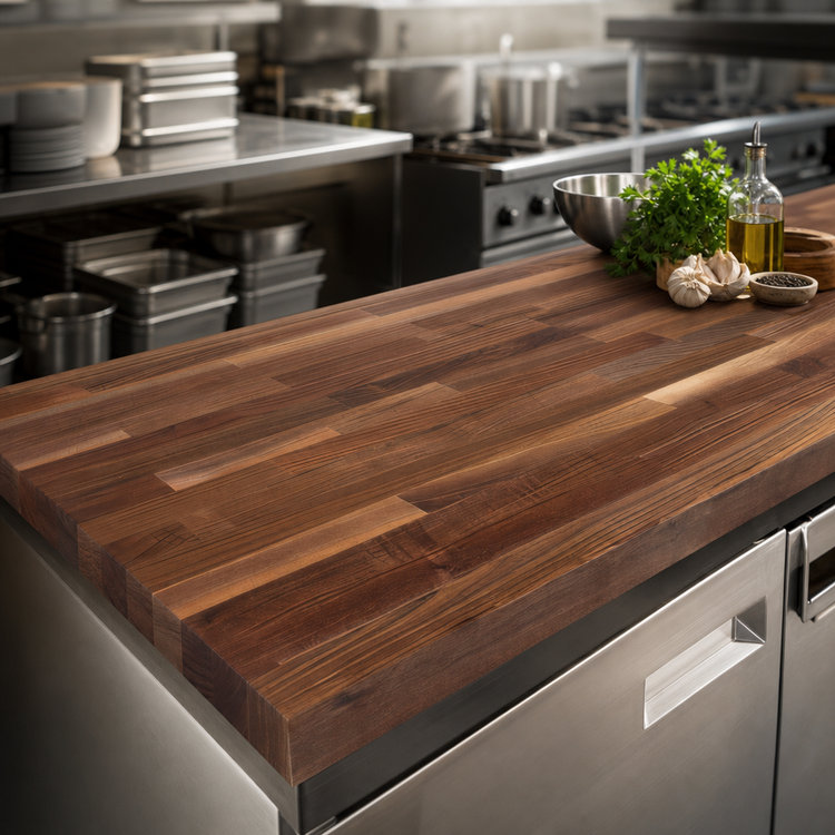 Product image #3 for John Boos Boos Block American Black Walnut Kitchen Countertop, 96" x 25", 1-1/2" Thick, Oil Finish