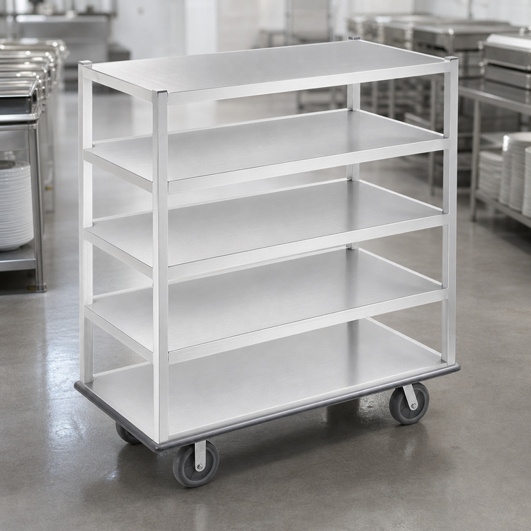 Product image #4 for Channel Manufacturing Queen Mary 5-Shelf Banquet Utility Cart, Aluminum, 62 x 28 x 66 Inches