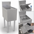 Thumbnail image #3 for Glastender Free Standing Stainless Steel Underbar Drainboard with Removable Perforated Insert, 12 x 19 Inches