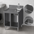 Thumbnail image #3 for CHOICE 24-Inch Stainless Steel Underbar Sink Cabinet with Left Drainboard