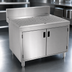 Thumbnail image #3 for Advance Tabco Prestige Underbar Stainless Steel Drainboard Cabinet with Removable Hinged Doors, 30 x 30 x 36 Inches