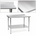 Thumbnail image #3 for Eagle Group BlendPort Deluxe Series Stainless Steel Work Table with Rear Upturn and Adjustable Undershelf, 84 x 24-Inch