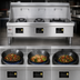 Thumbnail image #3 for York Commercial Gas Wok Range with 3 Chambers, Water-Cooled Top, Stainless Steel