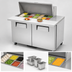 Thumbnail image #3 for True Mega Top 48-Inch Sandwich/Salad Prep Table with 15-Pan Top and 2 Doors