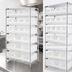 Thumbnail image #3 for Quantum 8-Shelf Chrome Plated Stationary Wire Shelving Bin System, 36