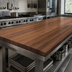 Thumbnail image #3 for American Black Walnut Edge Grain Kitchen Countertop, 84 x 38 x 1-1/2 Inch, Varnique Finish
