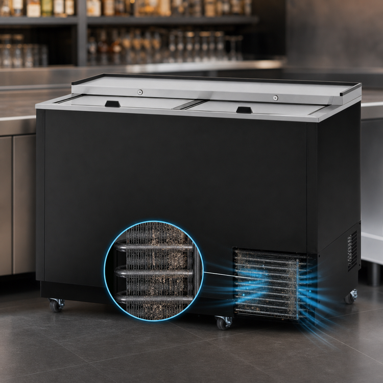 Product image #3 for Turbo Air Super Deluxe 50-Inch Wide Glass Chiller & Froster with Self-Cleaning Condenser