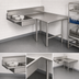 Thumbnail image #3 for Pro-Bowl L-Shaped Soiled Landing Dishtable with 10-Inch Landing Shelf, Right-to-Left, 120-Inch Corner-to-End
