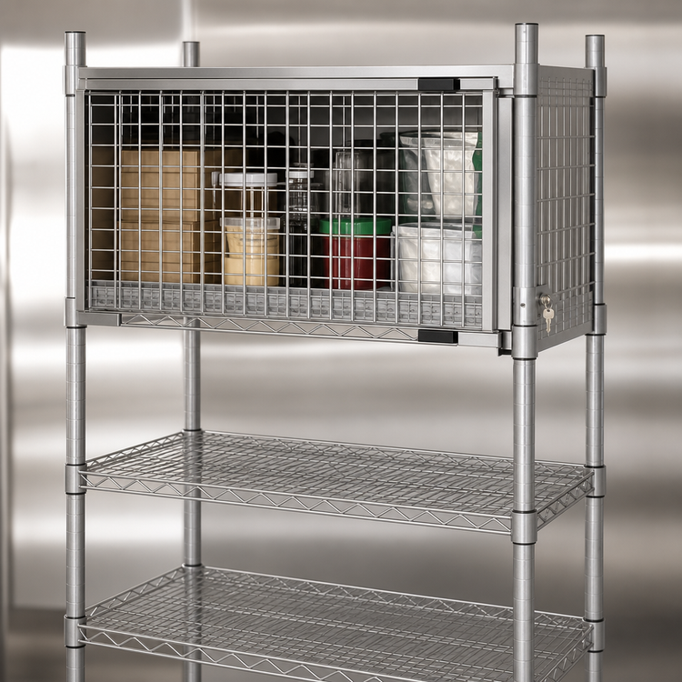 Product image #3 for Eagle Group Stainless Steel Flip-Up Door Security Enclosure Kit, 30-Inch Wide x 18-Inch Deep