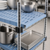 Thumbnail image #3 for QuadPLUS Louvered Polymer Shelf Mat, 60 x 18 Inches, Blue, with MICROGARD Antimicrobial Protection