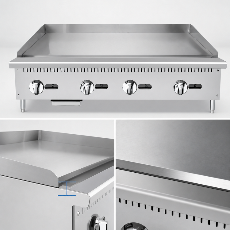 Product image #4 for CookRite ATMG-48 Heavy Duty 48-Inch Gas Countertop Griddle