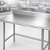 Thumbnail image #3 for Advance Tabco 144-Inch x 24-Inch Stainless Steel Work Table with 5-Inch Backsplash and Open Base
