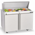 Thumbnail image #3 for Delfield Mega Top 48-Inch Two-Section Sandwich/Salad Prep Table Refrigerator, 2 Doors, 18-Pan, 16 Cu. Ft., Front-Breathing Self-Contained