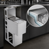 Thumbnail image #4 for BK Resources Underbar Insulated Stainless Steel Ice Bin with Sliding Cover