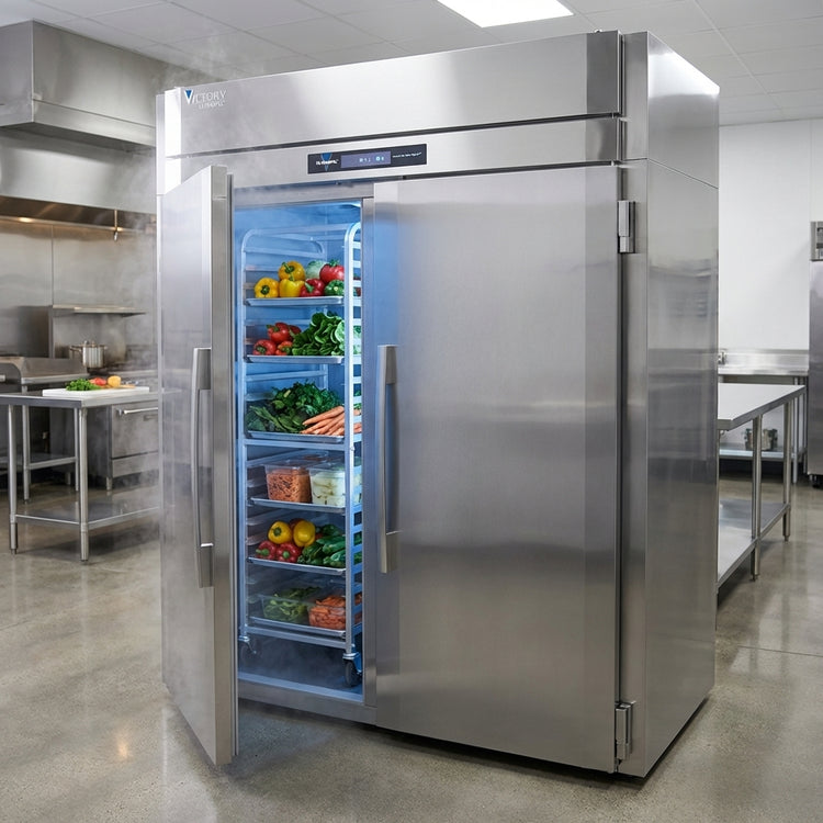 Product image #2 for Victory UltraSpec™ FIS-2D-S1-HC Two-Section Roll-In Freezer with V-Core™ Technology