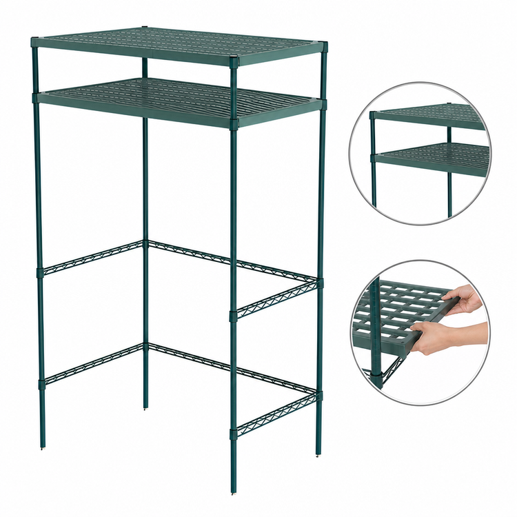 Product image #3 for Metro Super Erecta Pro Housing Unit, 42 Inches W x 24 Inches D x 74 Inches H - (2) Overhead Shelves