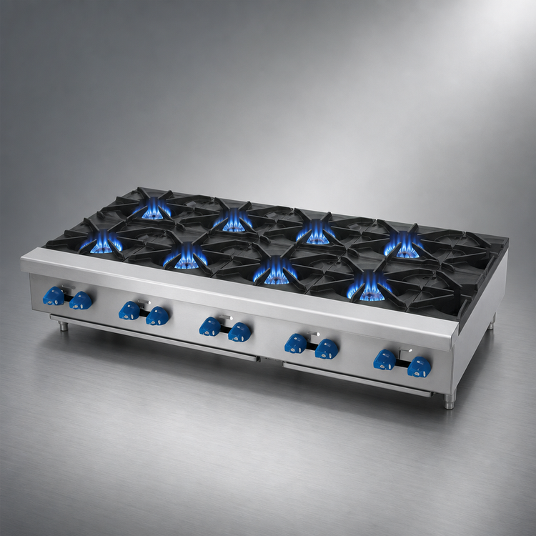 Product image #3 for Comstock-Castle 60-Inch Countertop Gas Hot Plate with 10 Star Burners