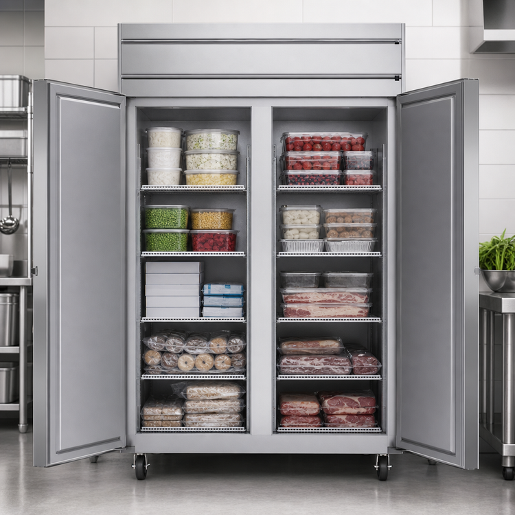 Product image #3 for Beverage-Air Horizon Series 52-Inch Wide Two-Section Reach-In Freezer, 45.2 Cu. Ft.